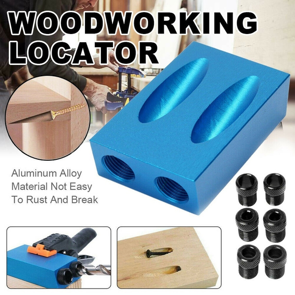 Pocket Hole Jig Kit, 15 Angled Woodworking Holes Locator, Drill