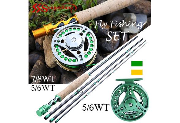 Sougayilang Fly Fishing Rod and Reels Combo 4 Section Carbon Fiber Fishing  Rod and Ultralight Fly Fishing Reel 5/6 and 7/8 Fly Fishing Rod and Reels  Set for Bass Fishing Freshwater Fishing