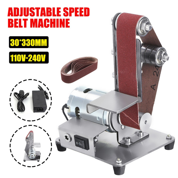 Sanding belt outlet machine