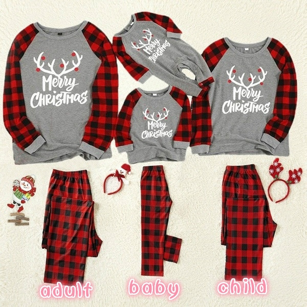 baby and parents christmas pajamas