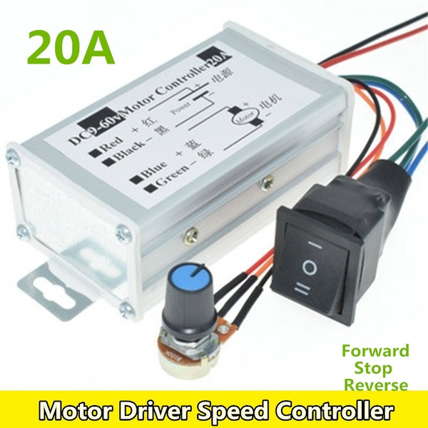 9-60V Forward/Reverse High Power PWM Control Speed Controller Regulator 12v 36v 48v 60v 20a 1200w I148244875