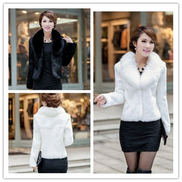 faux fur evening jackets