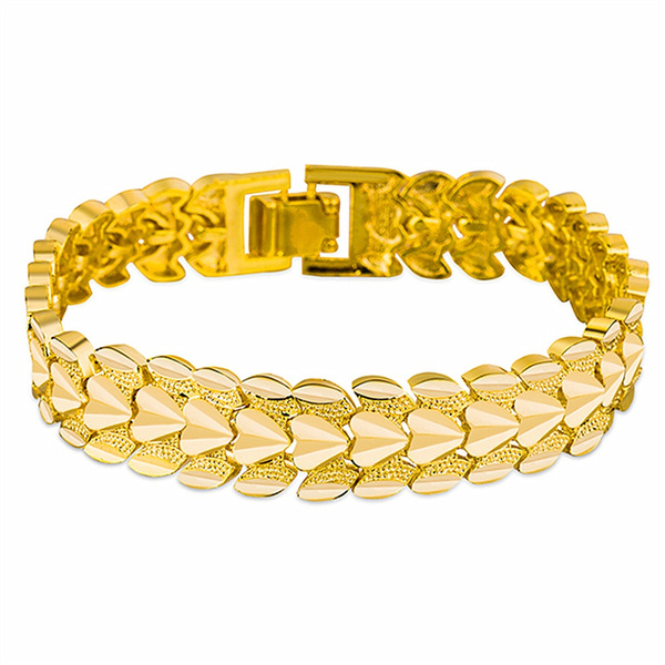 14k Solid Gold Hand Made Unique Italian Link Design Men's Bracelet 11.1  Grams | eBay