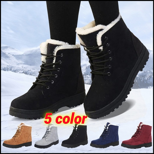 Women's Warm Snow Boots Bottes Femme Winter Lace Up Ankle Botas 35-44 botas  de mujer | Wish