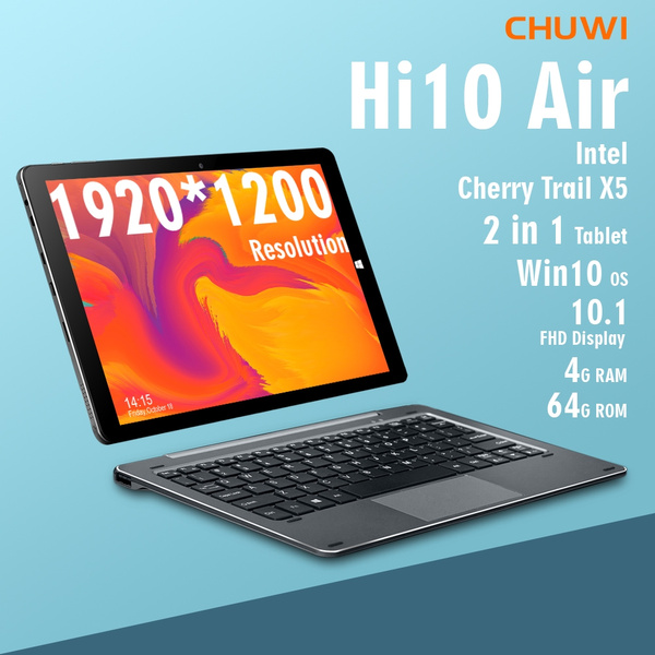 2 in 1 Tablet CHUWI Hi10 Air Set 10.1inch Office White-collar Workers  Tablet PC Windows10 Intel Cherry Z8350 Quad Core 4GB RAM 64GB ROM 1920X1200  IPS