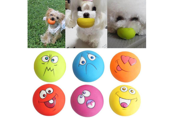 squeaky dog balls with faces
