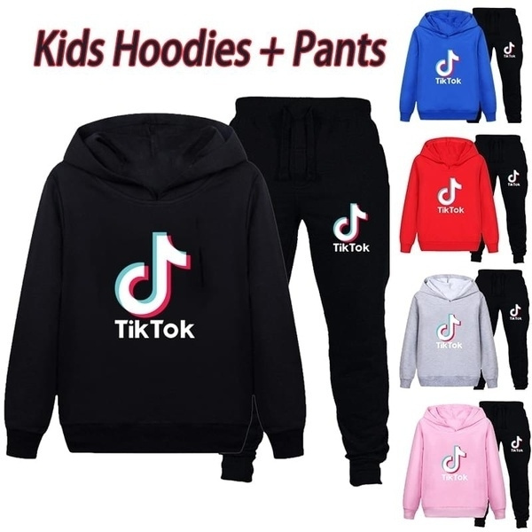 Tik Tok Boys Girls Clothing Sets Children Fashion Hoodies And Pant