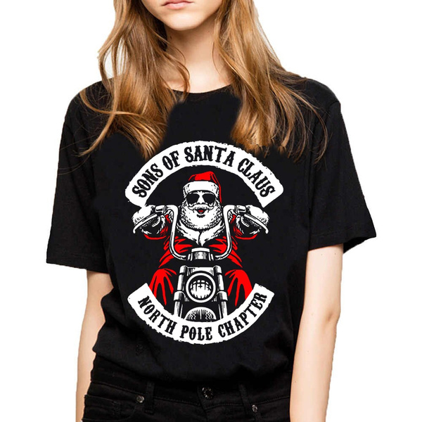 biker santa shirt