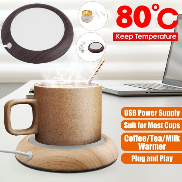 USB Coffee Mug Warmer Tea Milk Cup Heater Pad Heating Coaster for Office  Home