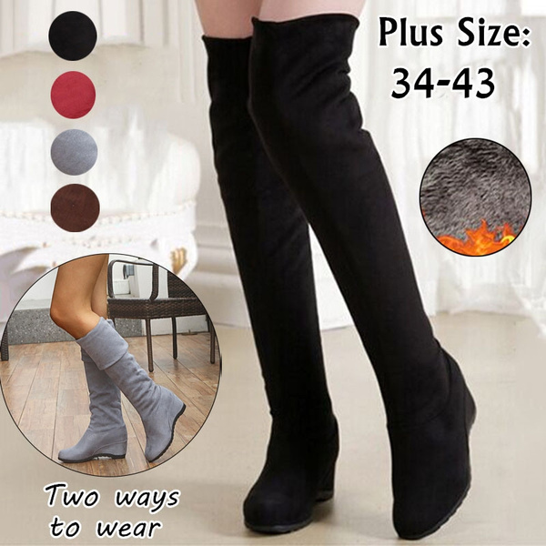 Knee high boots on sale for plus size legs