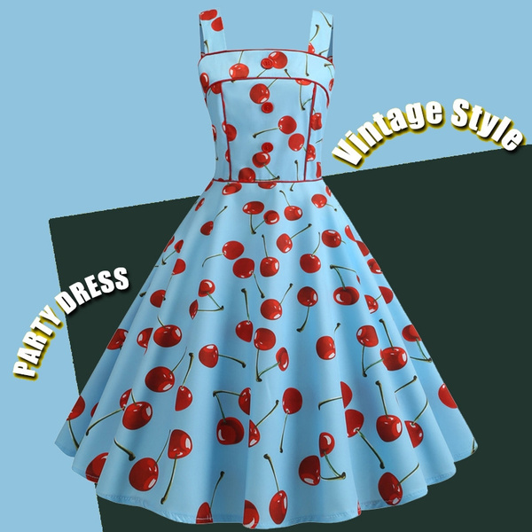 cherry 50s dress