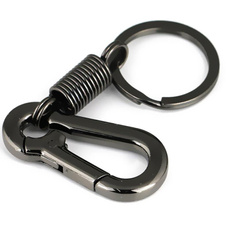 Spring Keychain Climbing Hook Car Keychain Simple Strong Carabiner Shape Keychain Accessories