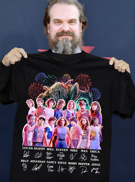 Stranger Things season 3 all character signature shirt Wish