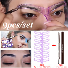 Creative Popular Eyebrow Shaping Stencil Women Lady Eyebrow Shaper Makeup Tool Eyebrow Pen