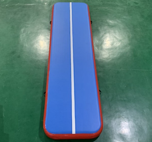 Airtrack 4m x 1m x 20cm blue color inflatable air track for tumbling