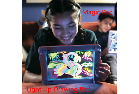 Magic Glow Drawing Pad Portable Board, Light Up Art Board