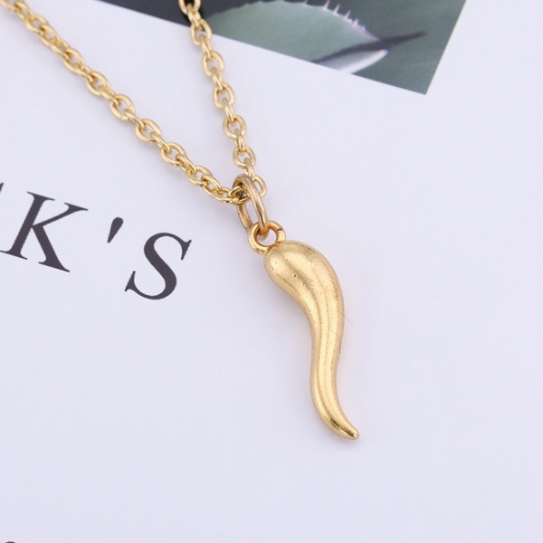 Italian Horn necklace | Meraki Designs Jewelry