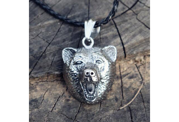 jewelry findings Viking bear head necklace clasp