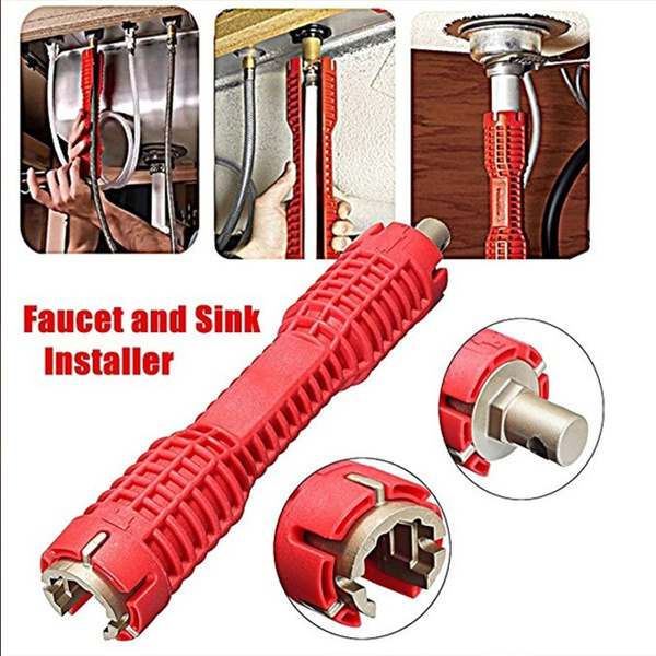 Details about   1pcs Kitchen Sink Basin Faucet Wrench Sink Household Bath Red Install Tap Spanne 