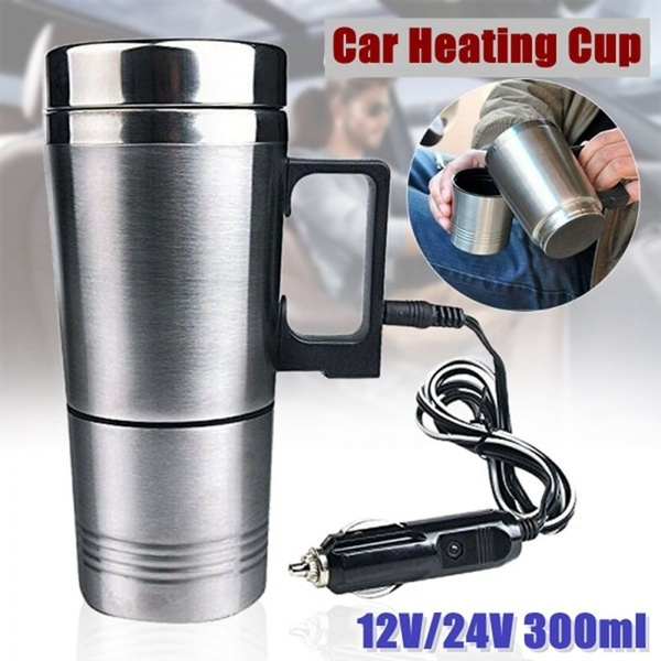 Car Heating Cup, Stainless Steel Travel Heating Cup, Electric