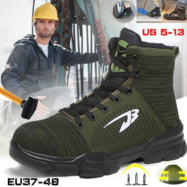 Chaussures De S curit Men Steel Toe Shoes Kevlar Fiber Safety Shoes Breathable Hiking Boots Puncture Proof Work Boots High top Sneakers Construction