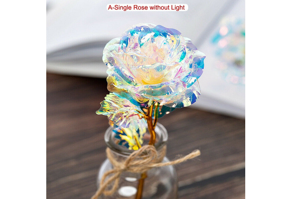 24K Gold Foil Rose Flower LED Luminous Galaxy Mother's Gift Valentine's Day R7E9 24K Gold Foil Rose Flower LED Luminous Galaxy Mother's Gift Valentine's Day R7E9