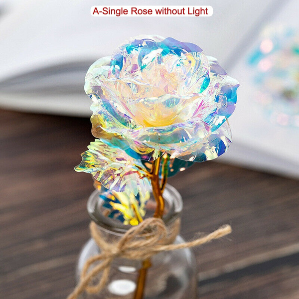 24K Gold Foil Rose Flower LED Luminous Galaxy Mother's Gift Valentine's Day R7E9 24K Gold Foil Rose Flower LED Luminous Galaxy Mother's Gift Valentine's Day R7E9