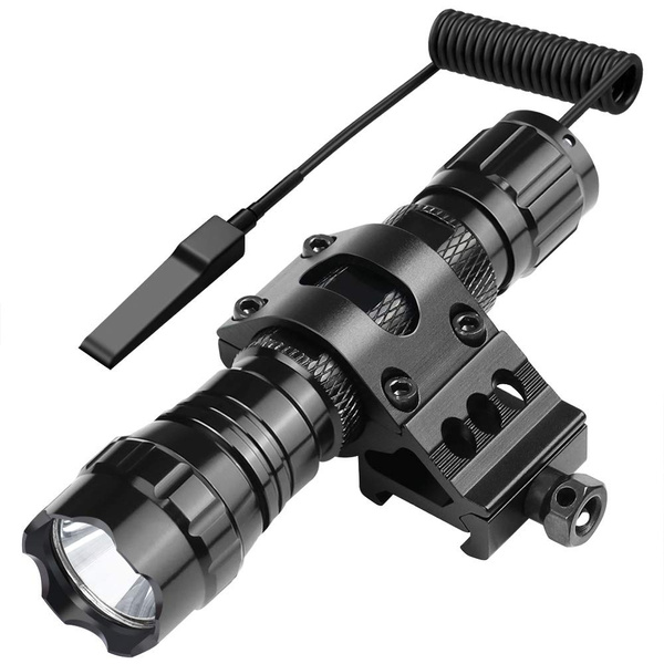 Marmot Tactical Flashlight 1200 Lumens LED Light,Picatinny Rail Mount & Rechargeable Batteries & Remote Switch Included