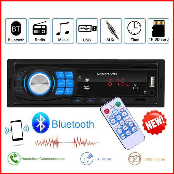 Latest Upgarded] 12V Bluetooth Car Stereo FM Radio MP3 Audio Player USB SD  AUX U Disk Play Auto Electronics Auto Radio
