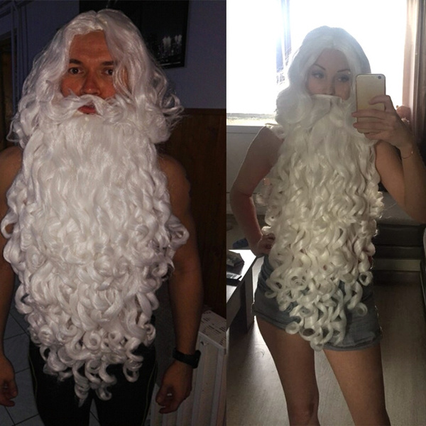 white mrs claus wig