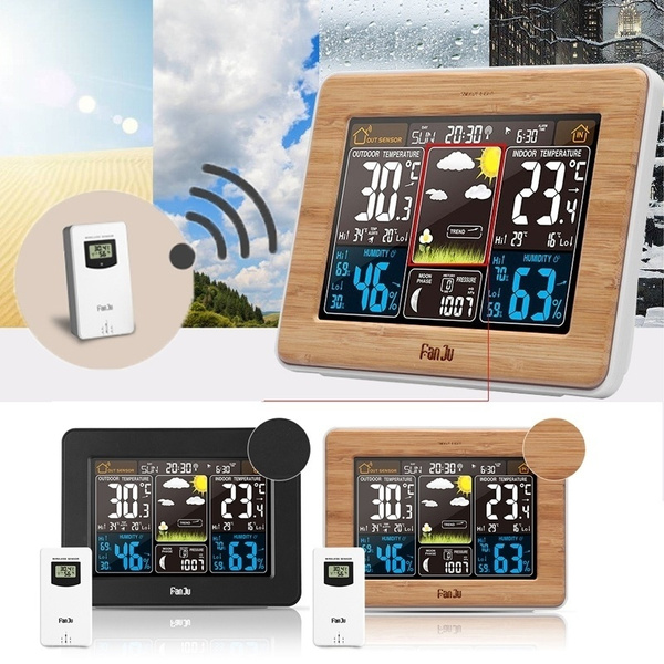 Color Weather Station Indoor/Outdoor Wireless Temperature Humidity Barometer