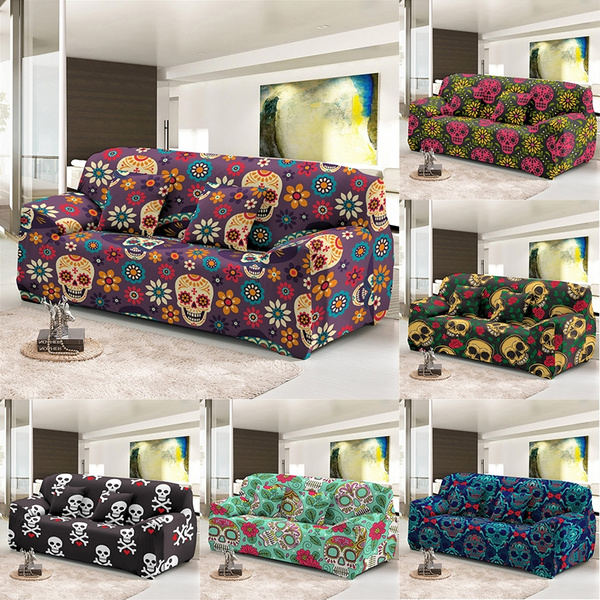 Floral Printed Removable Stretch Lounge Cover Sofa Bed Cover Slipcover Protector 