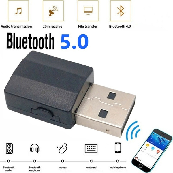 2 In 1 USB Bluetooth Transmitter Receiver 3.5mm Wireless A2DP Stereo Audio Adapter for Home TV MP3 Car Speaker One-button Switching Receiving Launching | Wish