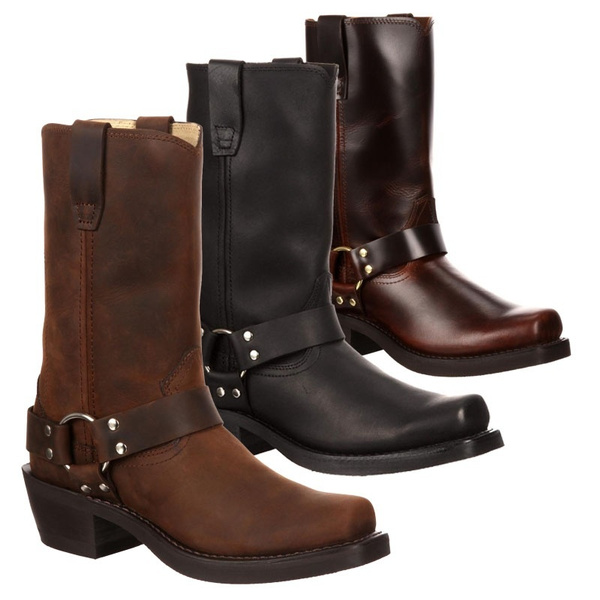 Heren Vierkante Stlye Westerse Laarzen Mode Heren Vintage Laarzen Kunstleer  Hoge laarzen Westerse cowboylaarzen Herfst Winter Toevallige hak Mid-kalf  laarzen | Wish