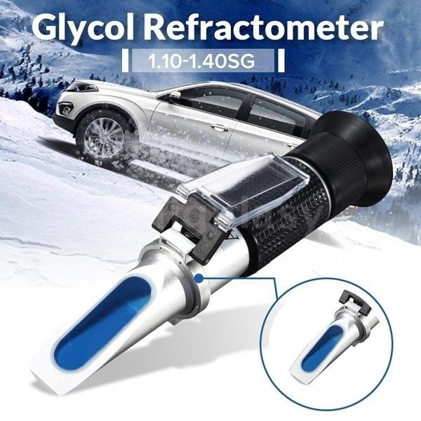 Antifreeze Refractometer Coolant Tester for Checking Freezing Point,  Concentration of Ethylene Glycol, Battery Acid Condition, Freezing Point  Meter Coolant Antifreeze Tester 