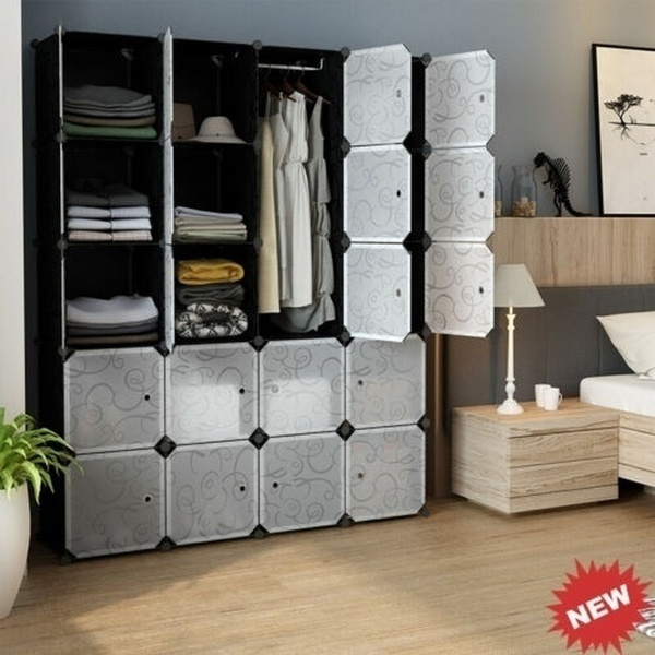 DIY 20 Cube Portable Storage Organizer Wardrobe