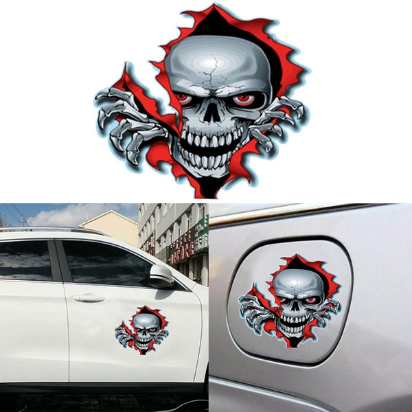 1Pcs Skull Decal Horrific Skeleton Vinyl Car Stickers Vehicle