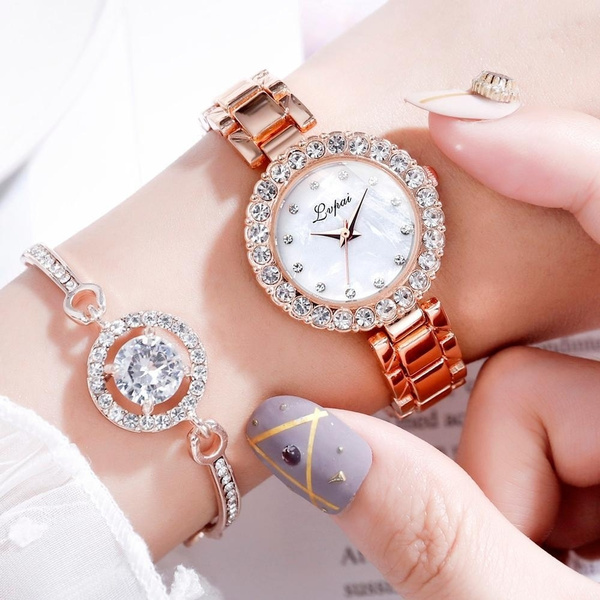 New Fashion Jewelry Luxury Women Watches Bracelet Set Ladies