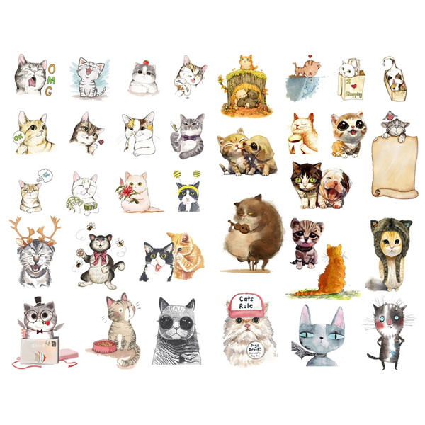 journals etc Cat Club Stickers for planners great stickers for your favourite pet and furry friend diaries