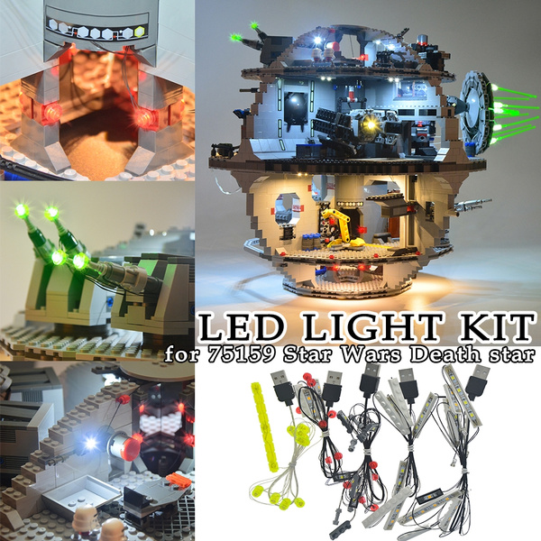 LED Licht Kit Für LEGO 75159 Gebäuden Blöcke Death Star Spielzeug USB Lighting