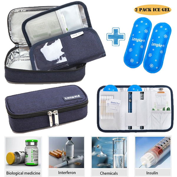 Amazon.com: YOUSHARES Insulin Cooler Travel Case - Diabetic Insulated  Organizer Portable Cooling Bag for Insulin Pen and Medication Diabetic  Supplies with 2 TSA Approved Ice Pack (Grey Rose) : Health & Household