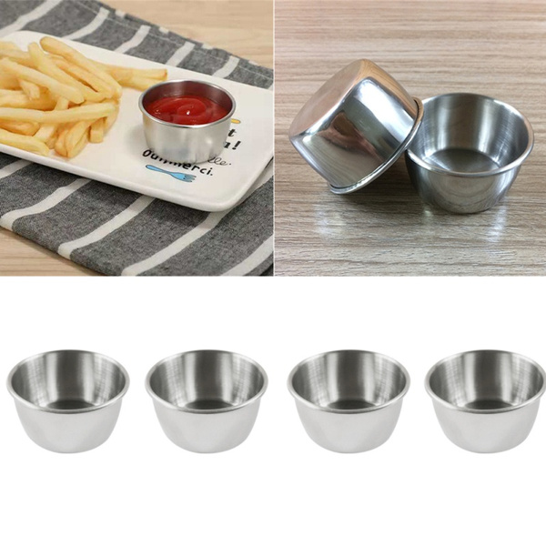 10/12pcs Stainless Steel Condiment Sauce Cups Tomato Sauce Container Dipping Bowl for Restaurant Home Party | Wish