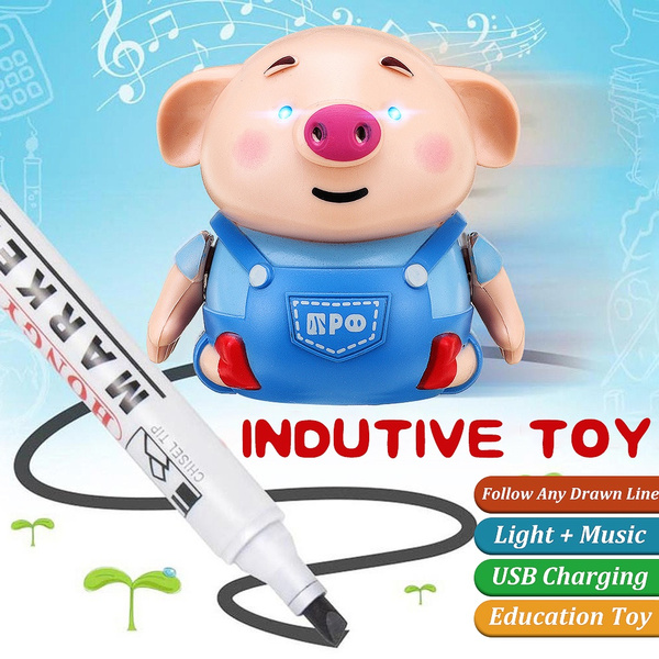 educational creative pen inductive toy pig