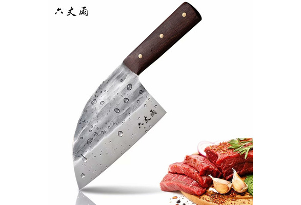 Buy Wholesale China 9 Pieces Carbon Steel Santoku Sciling Bread Cleaver Butcher  Knife Set With Amber Resin Handl & Kitchen Knife Set at USD 34.55