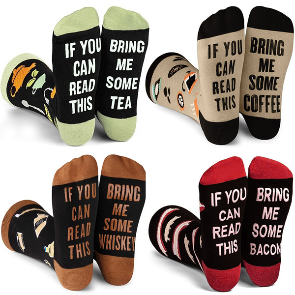 Unisex Novelty Socks 'IF YOU CAN READ THIS BRING ME A BEER' Funny Sock Xmas Gift 