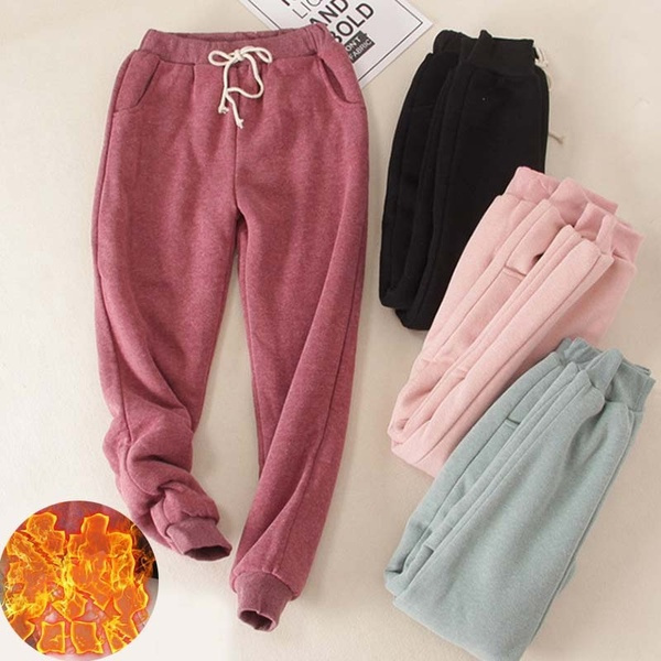 Thick fleece sweatpants hot sale