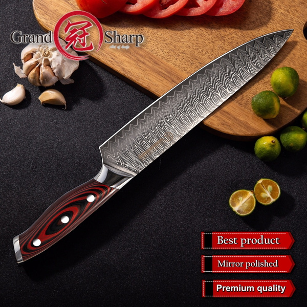 GRANDSHARP Chef Knife 8 Inch Japanese Damascus Knife