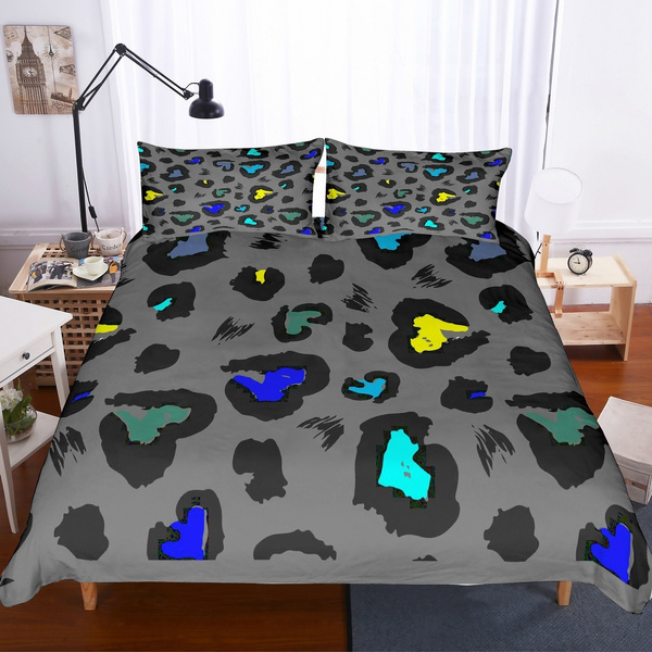 3d Leopard Print Quilt Cover Bohemian, Leopard Print Super King Size Bedding