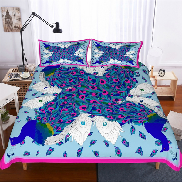 Printed Duvet Cover Set With Pillow cases Single Double King Super King Size 