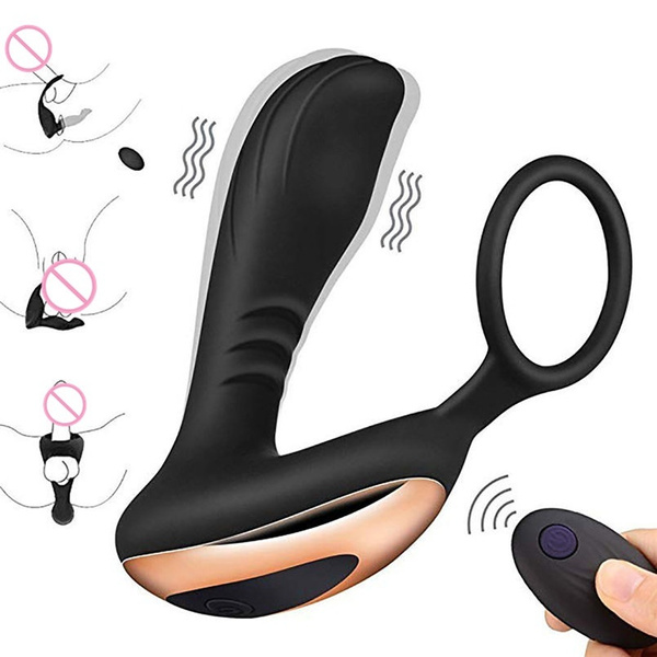 Men plug Mute Wireless remote control Anal vibrator Silicone Male